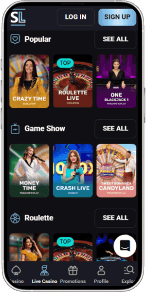Live Games Slot Lounge