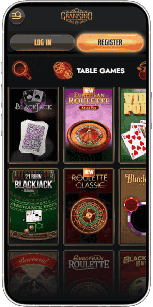 Table Games Gransino