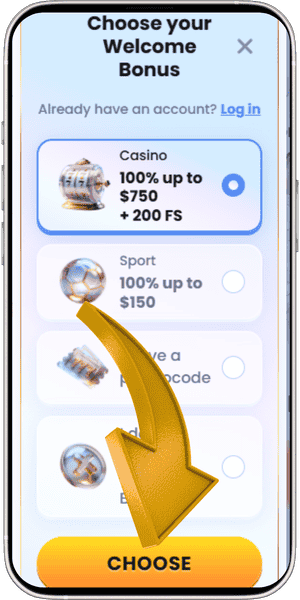 Casinolab Choose Your Bonus