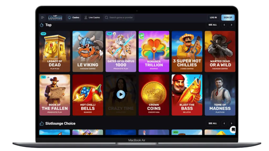 Game Offerings at SlotLounge