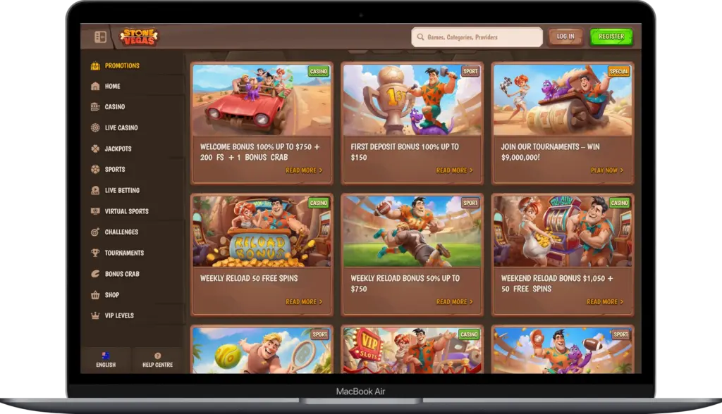 Bonuses and Promotions Stone Vegas