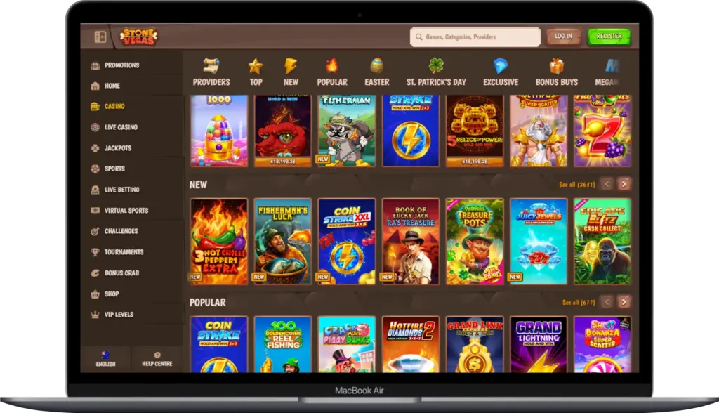 Game Offerings Stone Vegas 