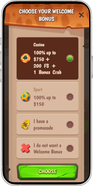 Casinolab Choose Your Bonus
